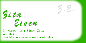 zita eisen business card
